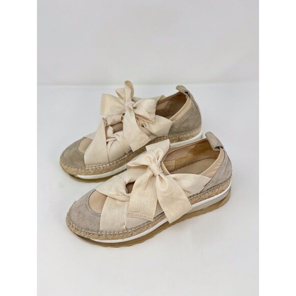 Free People Chapmin Womens Shoes Beige Suede Espadrille Sneaker Chunky 38 US 7.5 - Picture 6 of 10